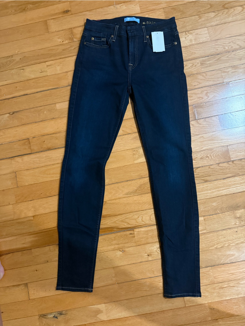 NWT 7 For All Mankind Blair Dark Indigo Skinny Jeans